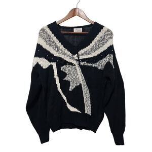 Vintage Margules Sweater Women's Size M Beaded Statement Piece Retro Casual